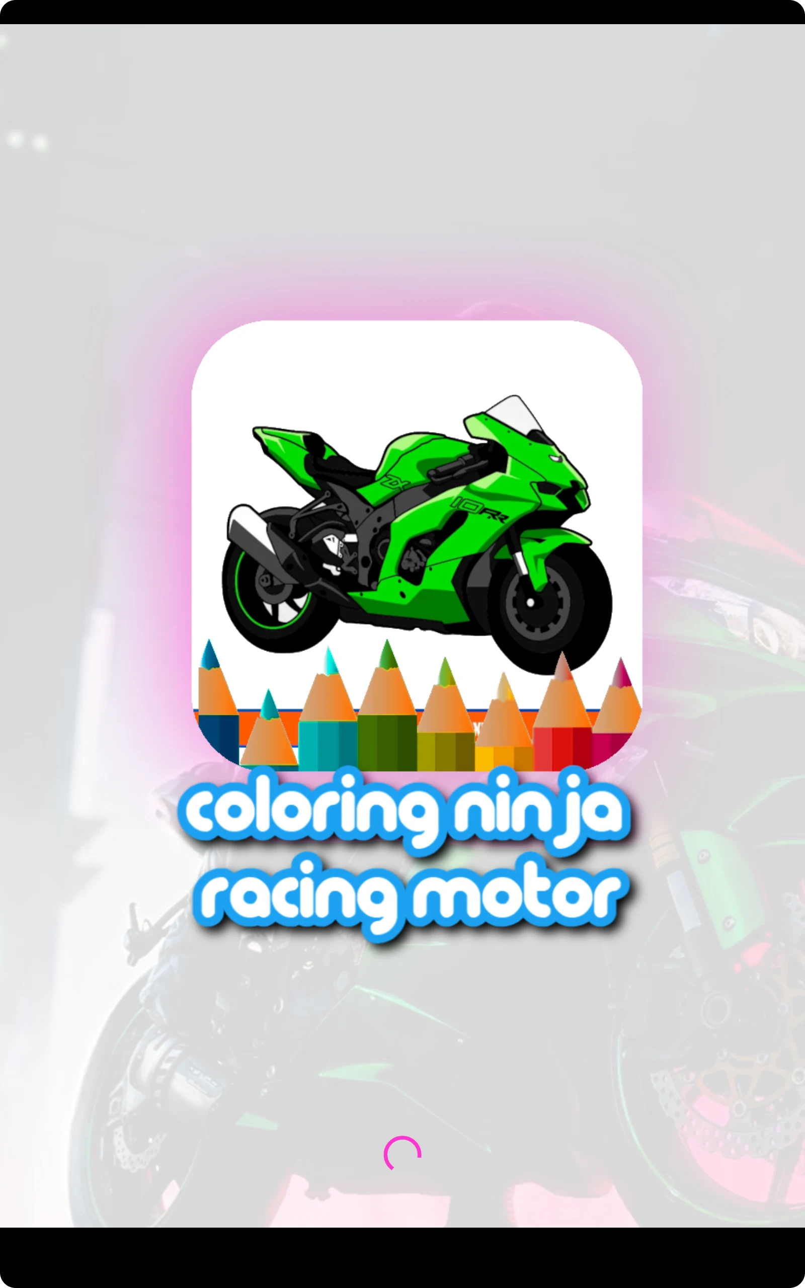 coloring ninja racing motor screenshot