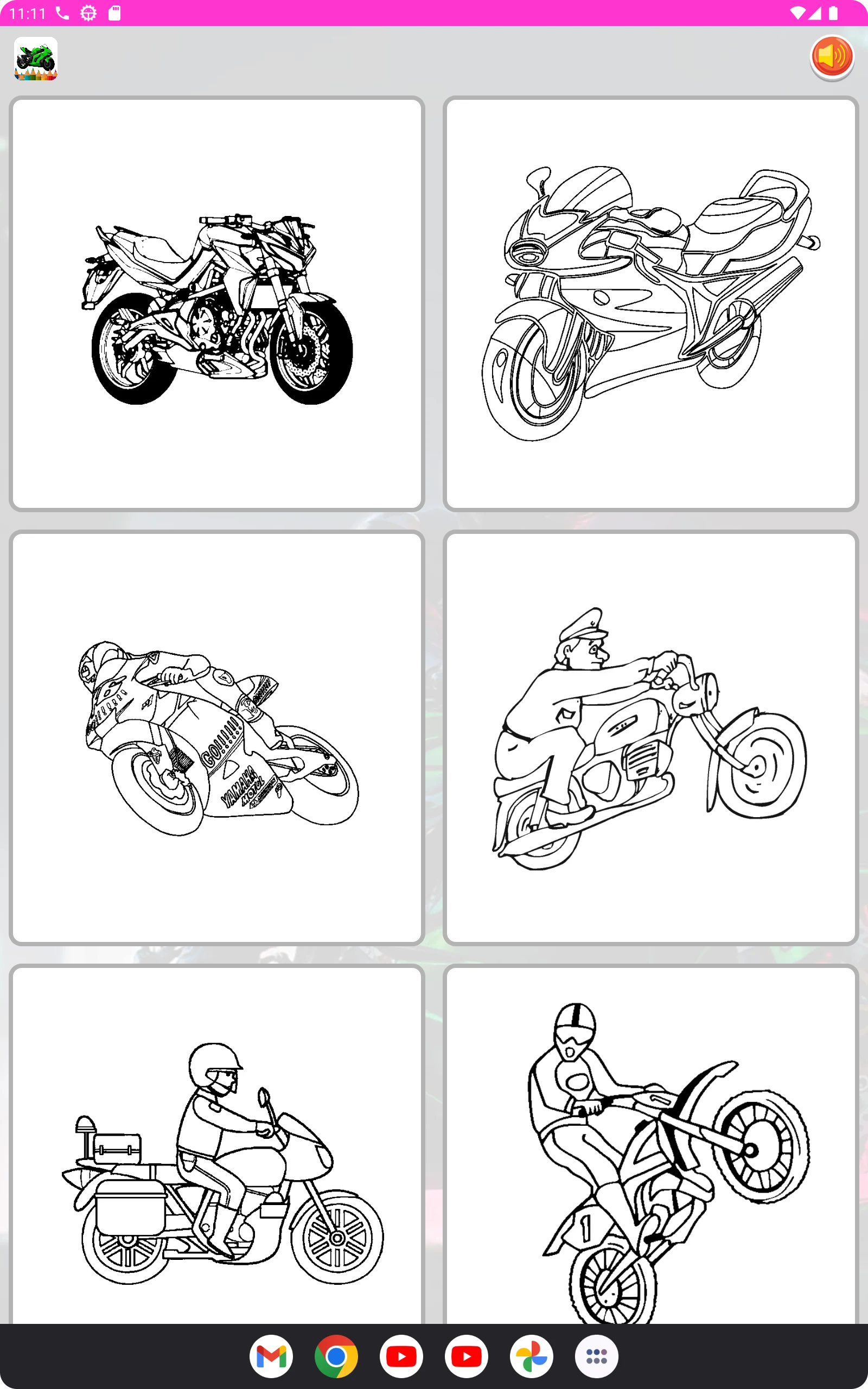 coloring ninja racing motor screenshot