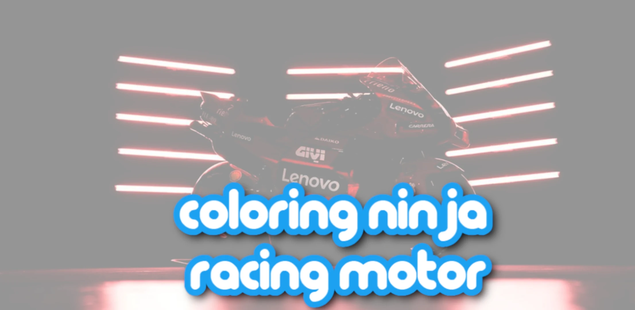 coloring ninja racing motor screenshot