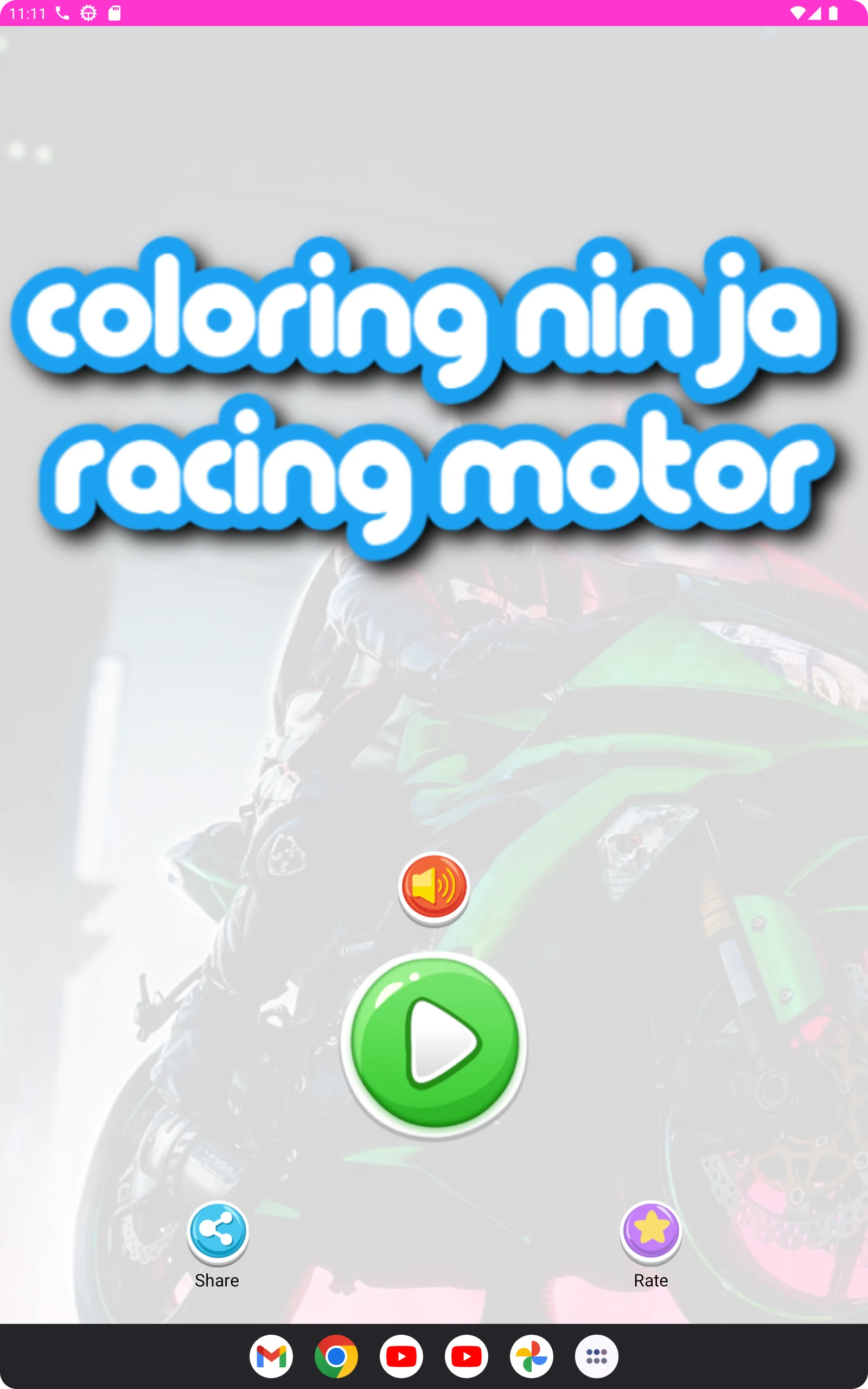 coloring ninja racing motor screenshot