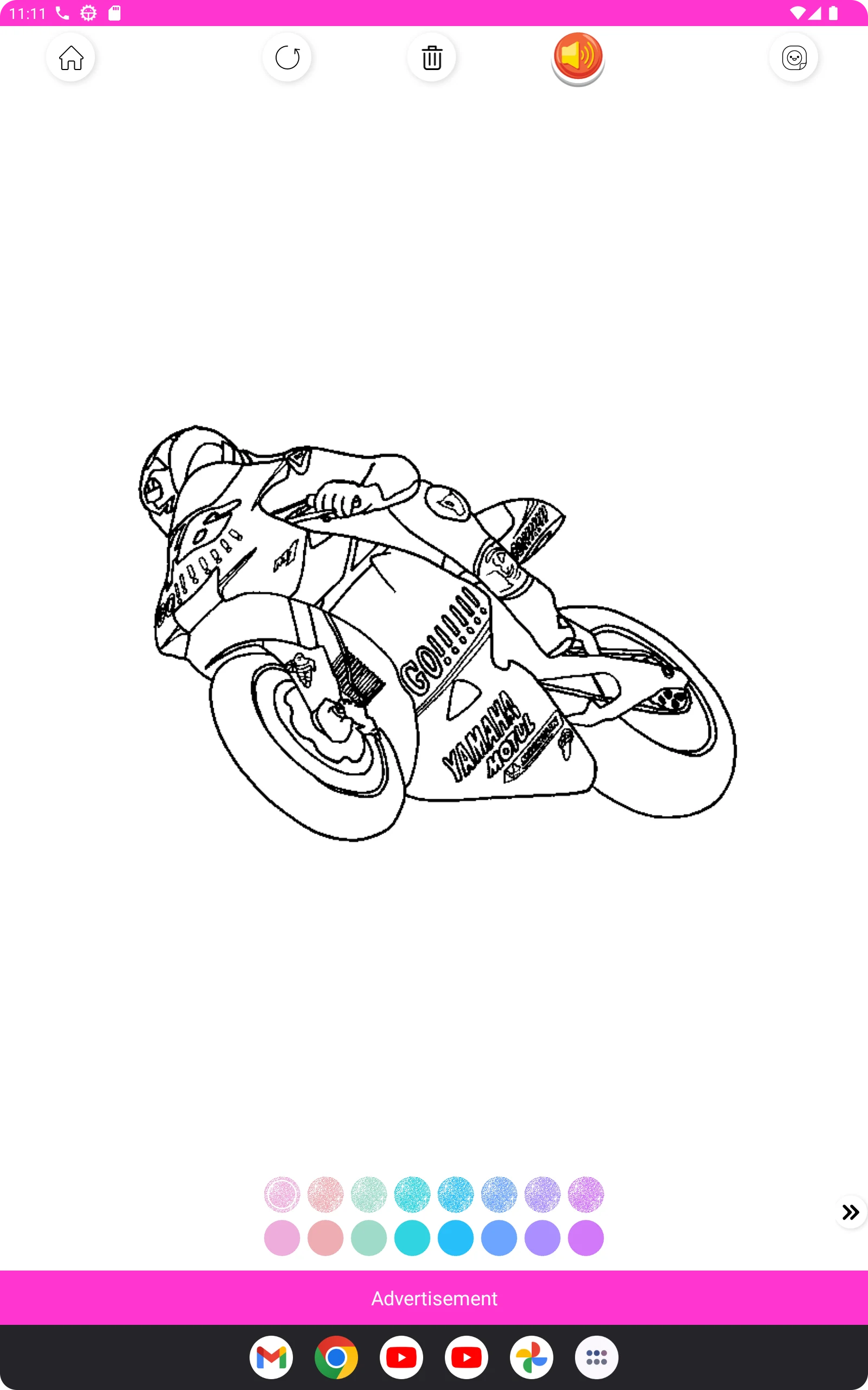 coloring ninja racing motor screenshot