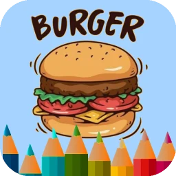 Icono de Juego de colorear hamburguesas